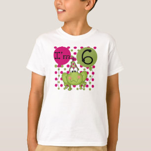 Pink Frog 6th Birthday T-Shirt