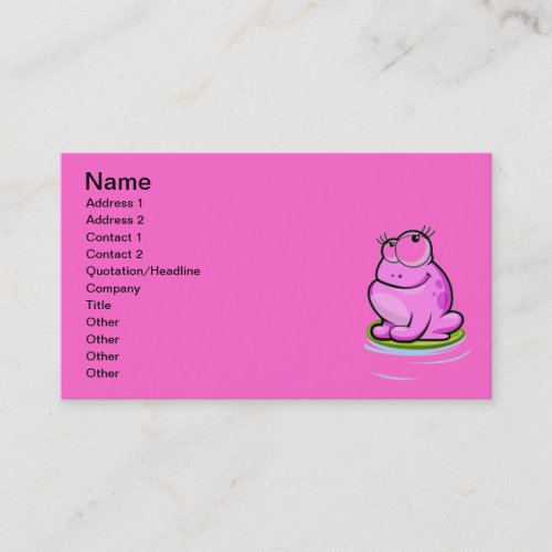 Pink Frog Business Card