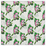 Pink Frog On Green Leaf Pattern Design Fabric