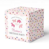 Pink Frosted Animal Cookies Birthday Party Favor Boxes