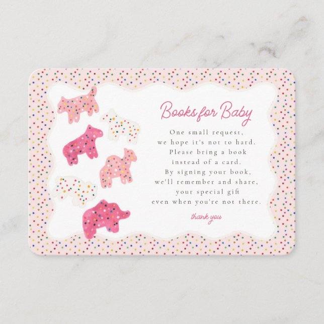 Pink Frosted Animal Cookies Books For Baby Insert (Front)