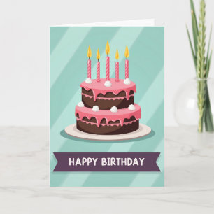 Pink Frosted Cake Card