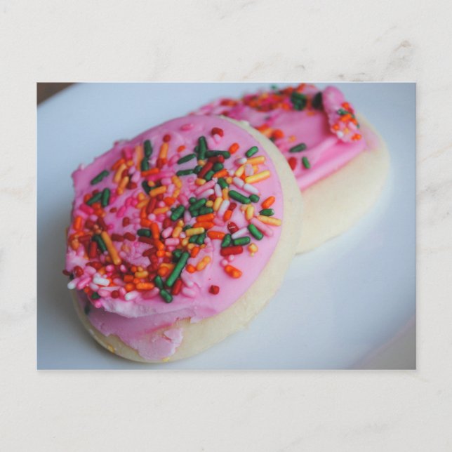 Pink Frosted Cookies Post Card (Front)