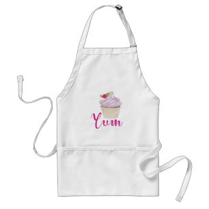 Pink Frosted Cupcake Yum! Adult Apron