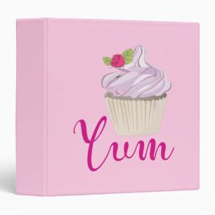 Pink Frosted Cupcake Yum! Binder