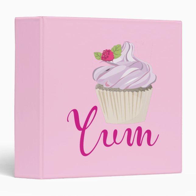 Pink Frosted Cupcake Yum! Binder (Front/Spine)