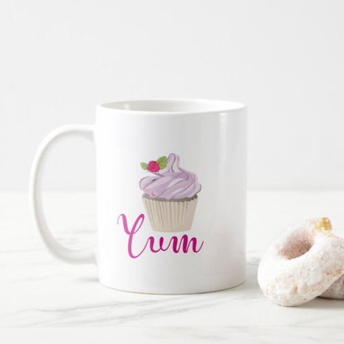 Pink Frosted Cupcake Yum Coffee Mug