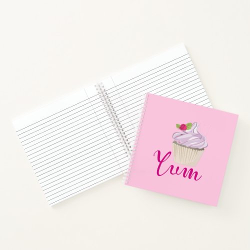 Pink Frosted Cupcake Yum Notebook