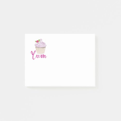 Pink Frosted Cupcake Yum Post_it Notes