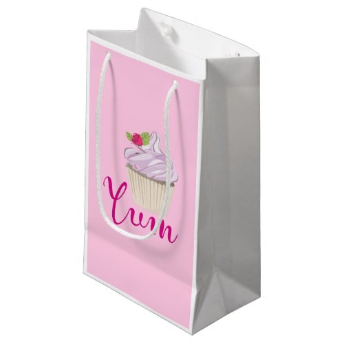 Pink Frosted Cupcake Yum Small Gift Bag