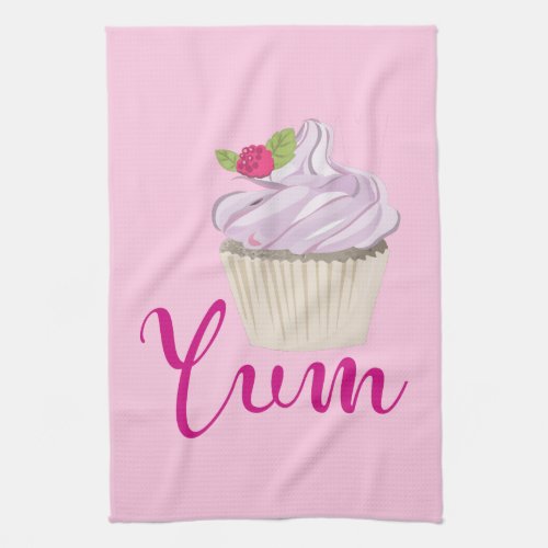 Pink Frosted Cupcake Yum Towel