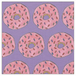 Pink Frosted Donut Rainbow Sprinkles Donuts Food Fabric