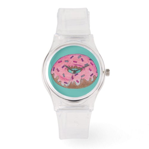 Pink Frosted Donut Sprinkles Doughnut Junk Food Watch