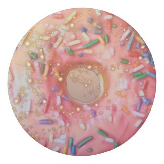 Pink Frosted Rainbow Sprinkles Donut  Eraser