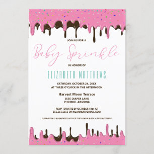 Pink Frosting Baby Sprinkle Invitation