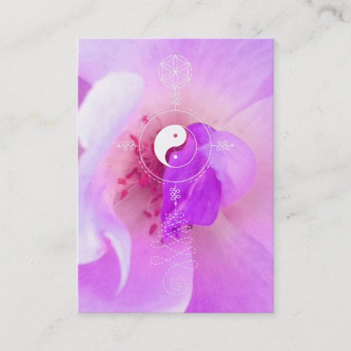   Pink Fuchia Lavender Violet Rose Floral Business Card