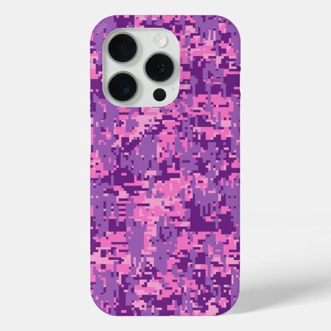 Pink Fuchsia Digital Camouflage Decor on a Case-Mate iPhone Case (Back)