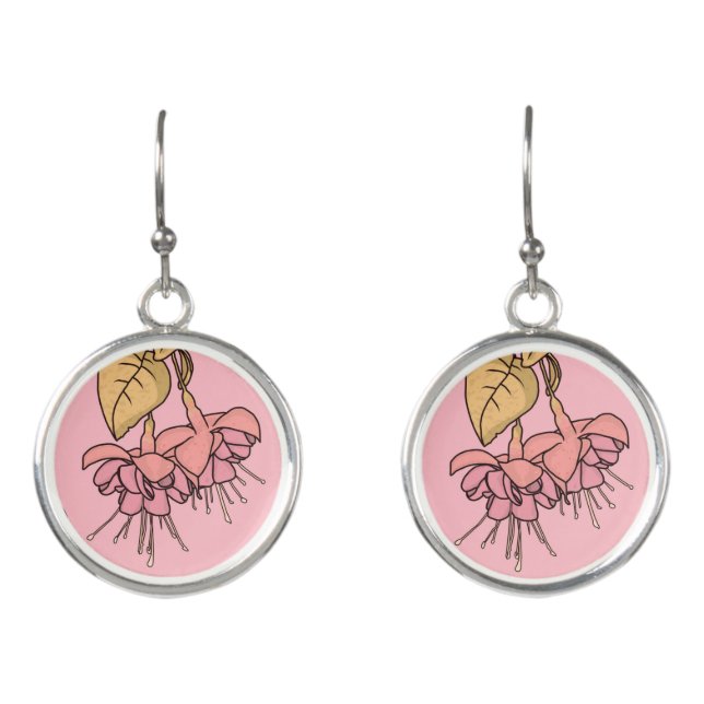 Pink Fuchsia Earrings (Front)