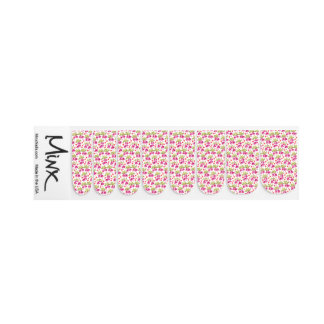 Pink Fuchsia Floral Cottage Garden Minx Nail Art