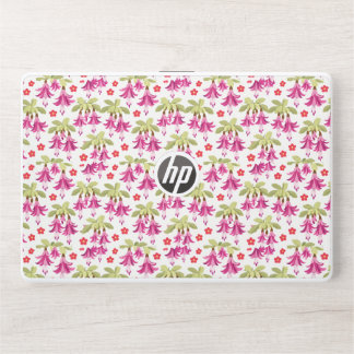 Pink Fuchsia Floral Pattern – Retro Botanical HP Laptop Skin