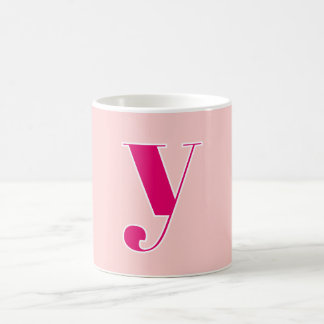 Pink & Fuchsia Personalized Monogram Initial Coffee Mug