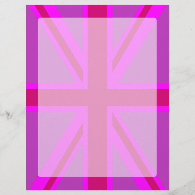 Pink Fuchsia Union Jack Flag Design (Front)