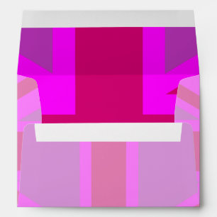 Pink Fuchsia Union Jack Flag Design Envelope