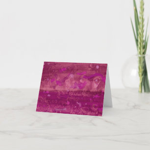 Pink Fuchsia Watercolor Thank You Card