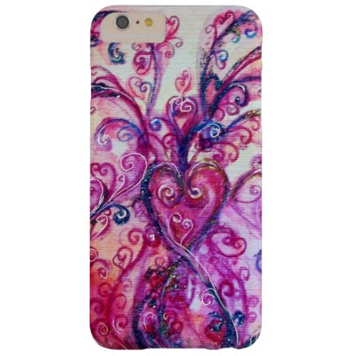 PINK FUCHSIA WHIMSICAL FLOURISHES WITH HEART BARELY THERE iPhone 6 PLUS CASE