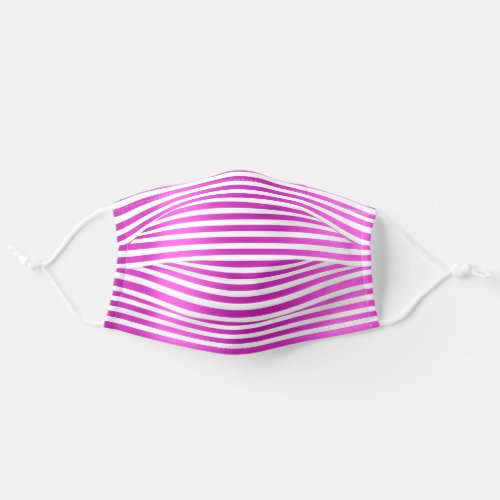 Pink Fuchsia White Stripes Lines Girly Covid_19 Adult Cloth Face Mask