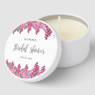 Pink Fuchsia Wisteria Bridal Shower Mini Candle Favors