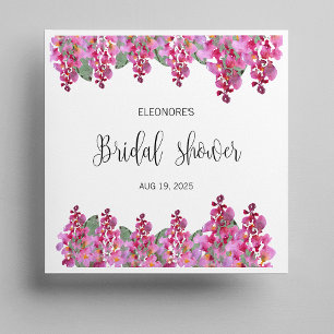 Pink Fuchsia Wisteria Bridal Shower  Napkins