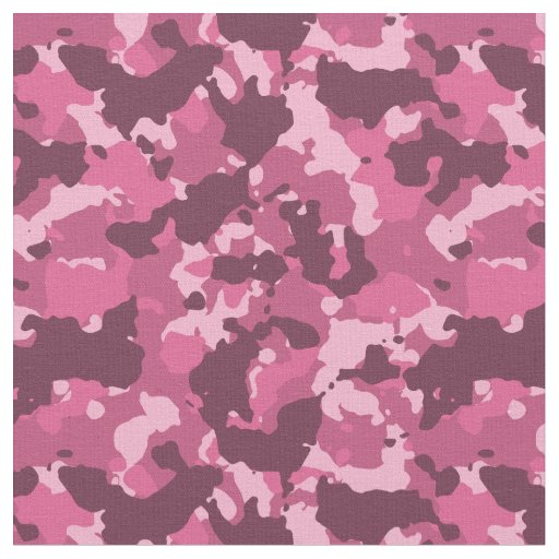 Pink Fun Camouflage Camo Military For her Fabric