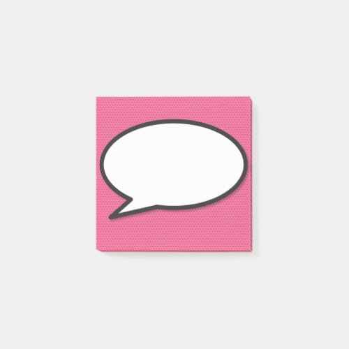 Pink Fun Comic Book Speech Bubble Modern Post_it Notes