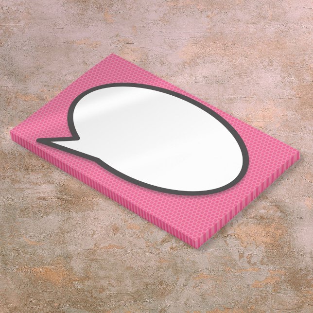 Pink Fun Simple Comic Book Speech Bubble Post-it Notes (Pink Fun Simple Comic Book Speech Bubble Post-it Notes
)