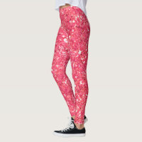 Cute Sparkly Pink Leggings Fashion Trendy Fun, Zazzle