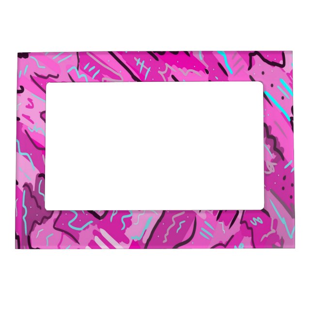 Pink! Fun with Abstract Art  Magnetic Frame (Front)