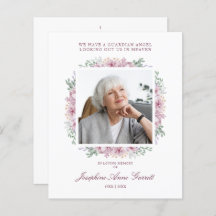 Pink Funeral Photo Remembrance Service Dear Ones