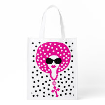 Pink Funk Afro Chick Polka Dot