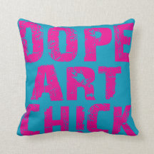 pink Funk Dope Art Chick Pillow