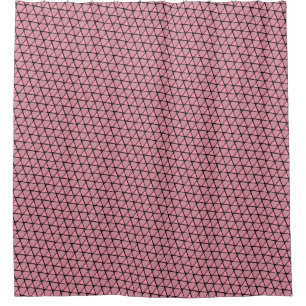 Pink Funky Triangles Shower Curtain