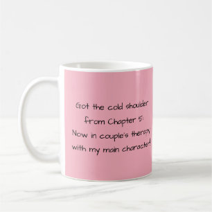 Pink Funny Author Writing Coffee Mug