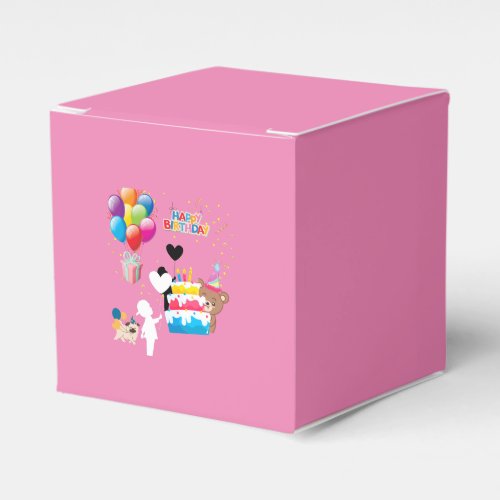  Pink Funny Brithdays Day Favor Boxes