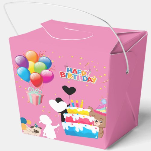  Pink Funny Brithdays Day Favor Boxes