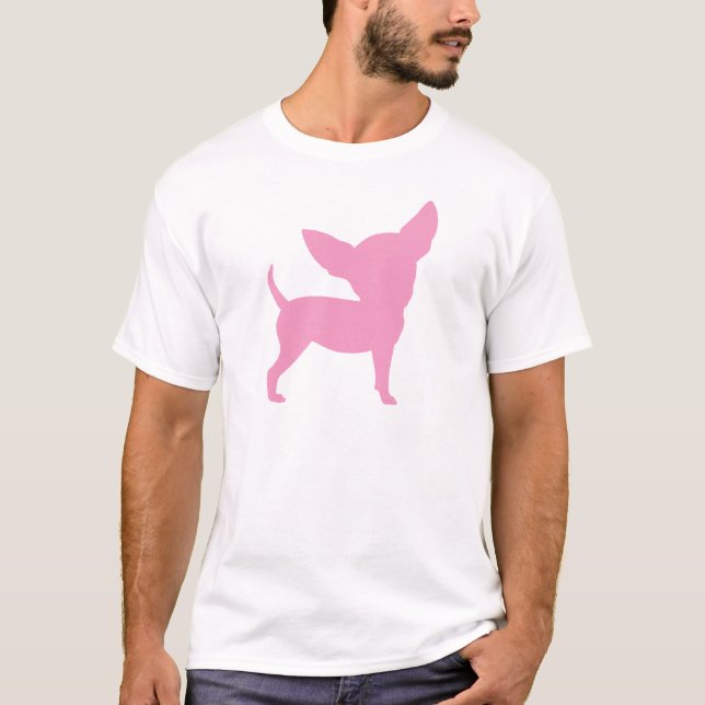 Pink Funny Chihuahua T-Shirt (Front)