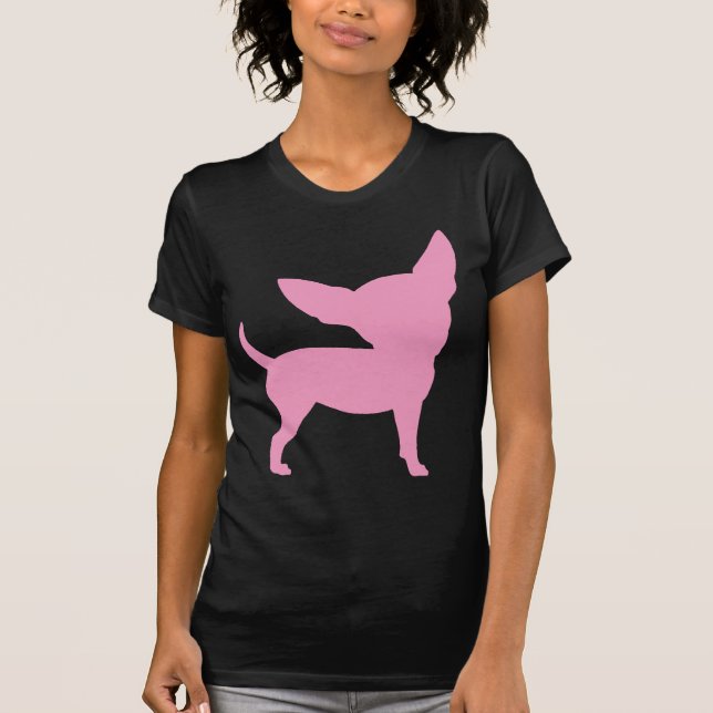 Pink Funny Chihuahua T-Shirt (Front)