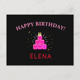 pink funny happy birthday quarantine covid postcard
