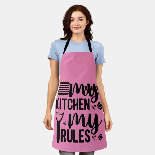 Pink Funny Kitchen Quote All_Over Print Apron