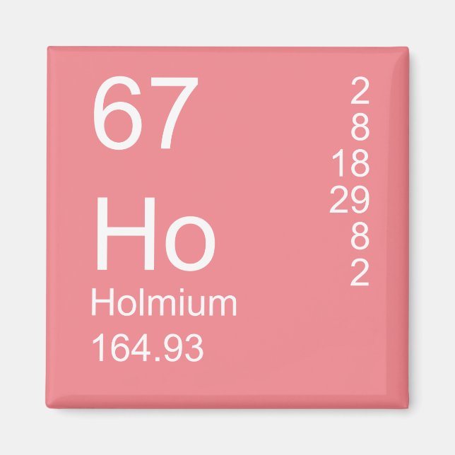 Pink Funny Periodic Table HO Magnet (Front)