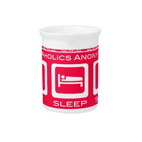 Pink Funny Shopaholic Eat Sleep Shop Award Beverage Pitcher